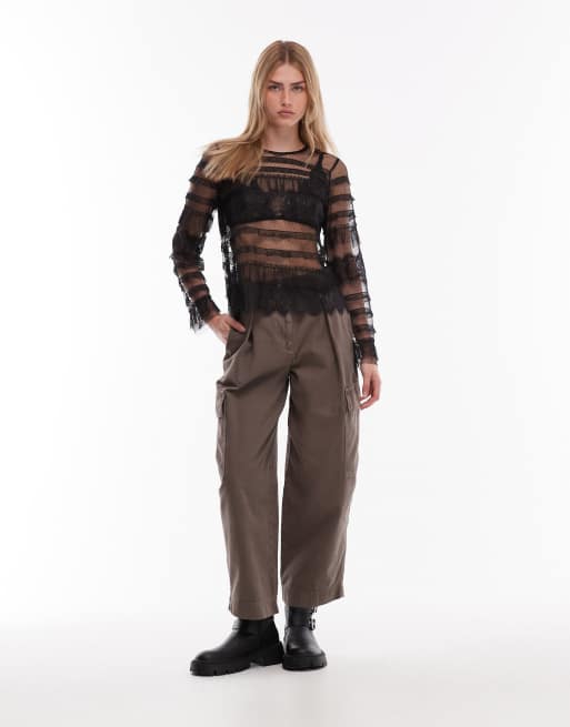 AllSaints - Arlea - Top van tule in zwart , 2 van 4