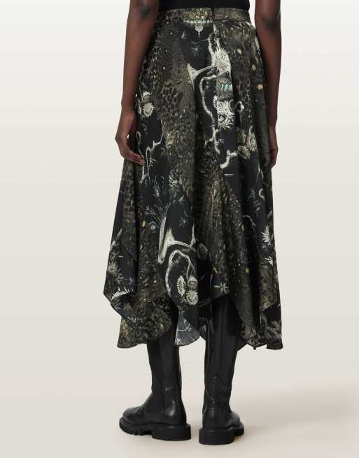 AllSaints - Arleen - Rok met print in groen, 6 van 7