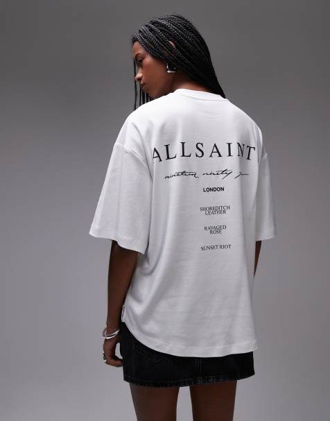 AllSaints Aroma Amelie tee in optic white - view 1