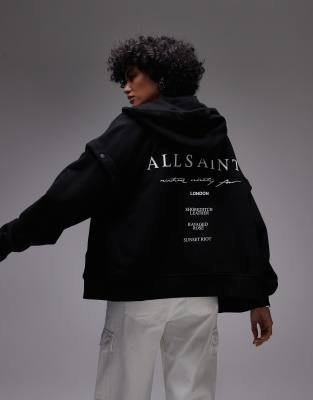 AllSaints - Aroma Amphia - Kapuzenpullover in Schwarz