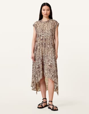 AllSaints - Arwen - Kleid in Evia-Sandweiß