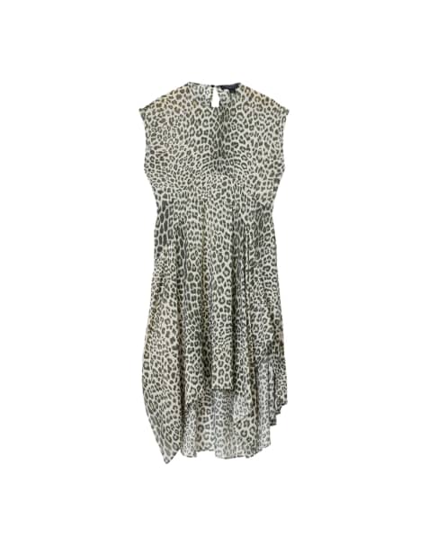 AllSaints - Arwen - Robe à imprimé léopard des neiges - view 1