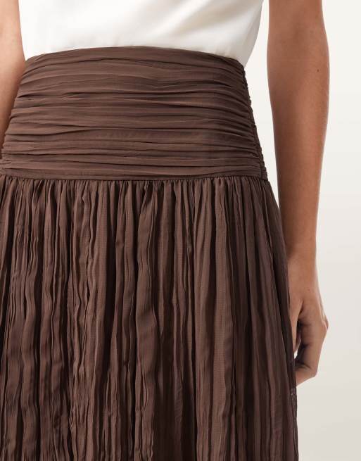 AllSaints - Asal - Maxi rok in bruin, 6 van 7
