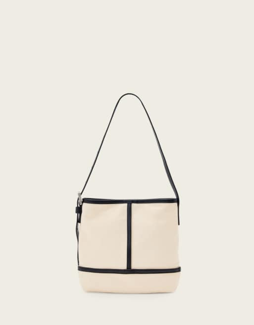 AllSaints - Asha - Mini tote tas van canvas in gebroken wit, 2 van 4