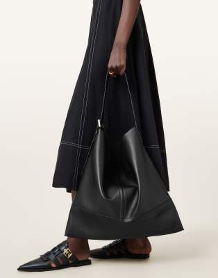 AllSaints - Asha - Schultertasche in Schwarz