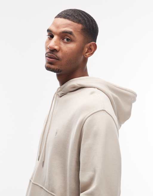 AllSaints – Asher – Kapuzenpullover in Sand mit Logo, 4 von 5