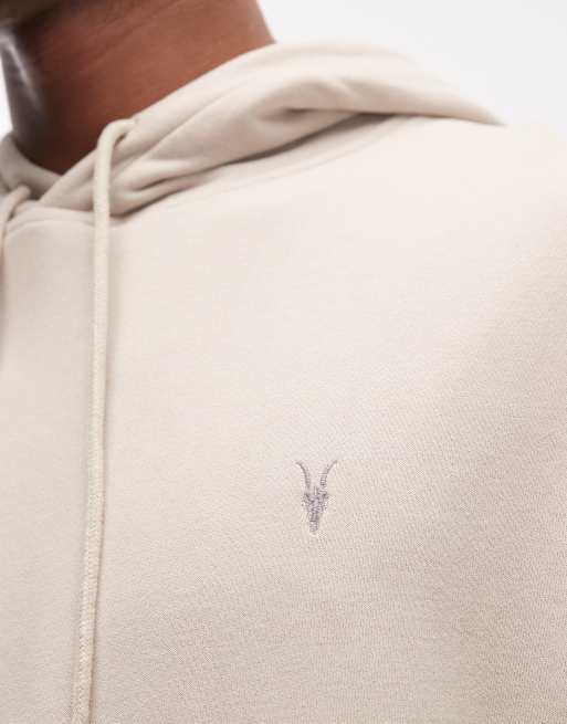 AllSaints – Asher – Kapuzenpullover in Sand mit Logo, 5 von 5