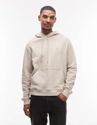 Толстовка с логотипом AllSaints Asher в песочном цвете