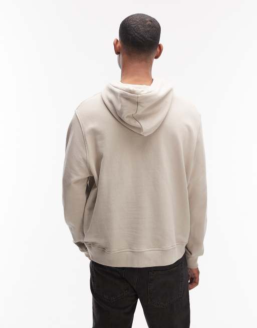 AllSaints Asher logo hoodie in sand, 3 of 5