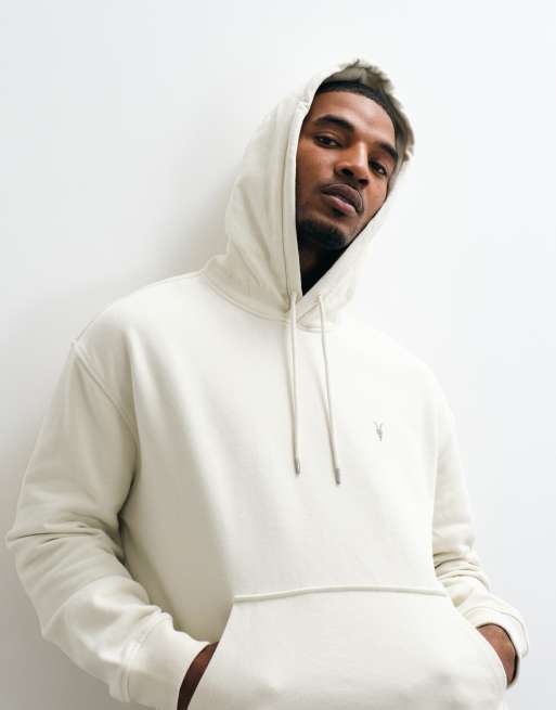 AllSaints Asher Oth logo hoodie in off white, 2 of 5