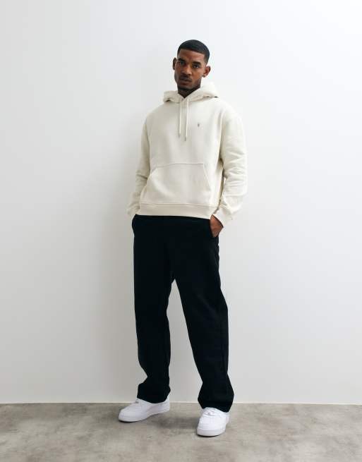 AllSaints Asher Oth logo hoodie in off white, 3 of 5