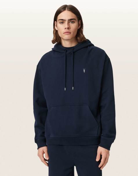 AllSaints - Asher Oth - Sudadera azul zafiro con capucha - view 1