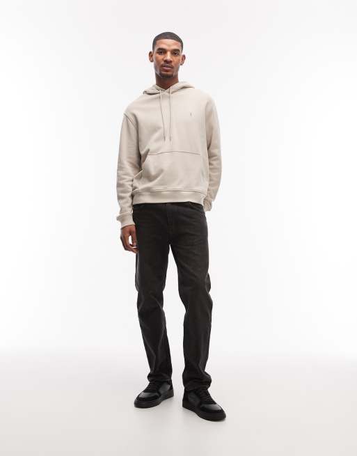 AllSaints – Asher – Piaskowa bluza z kapturem i logo, 2 z 5