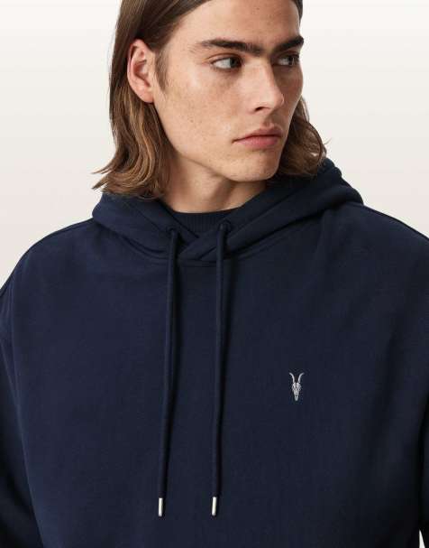 AllSaints - Asher - Sweat à capuche à enfiler - Bleu saphir - view 1