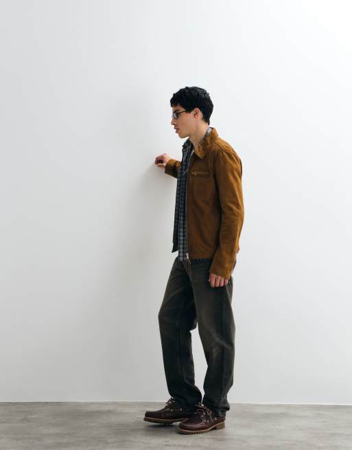 AllSaints - Ashwood - Veste zippée en daim de qualité supérieure - Marron, 4 de 5