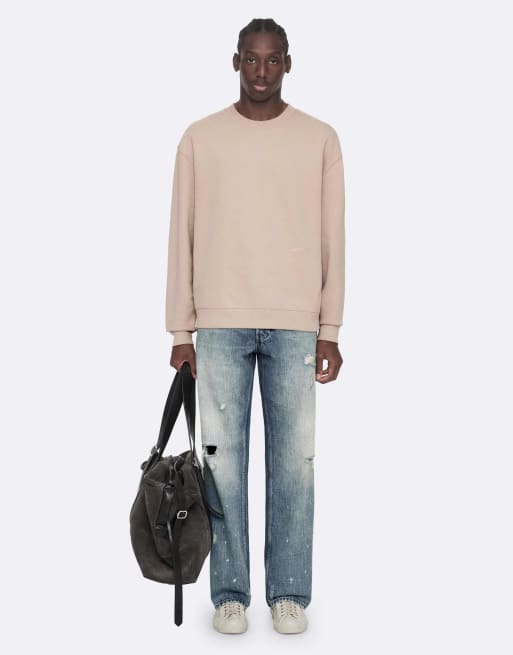 AllSaints Aston cuello redondo en rosa tostado, 6 de 7