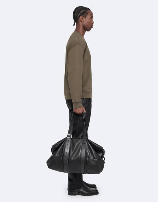 AllSaints Aston de cuello redondo en caqui lavado, 7 de 7