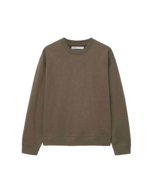 AllSaints Aston sweat à col rond en kaki délavé, 7 de 7