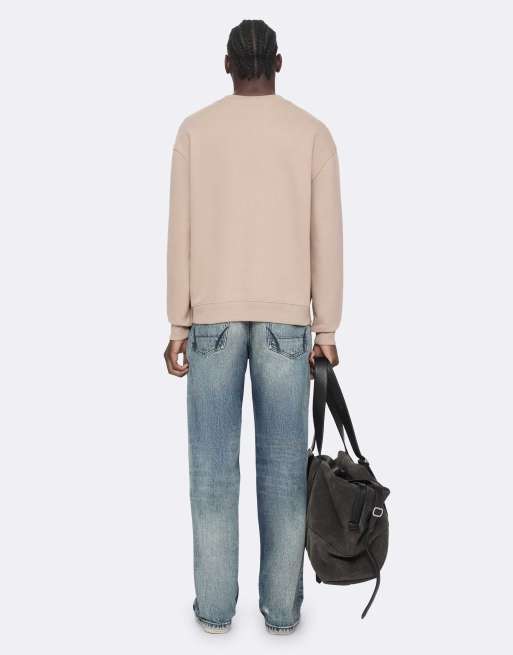 AllSaints Aston sweat-shirt ras de cou rose toasté, 2 de 7