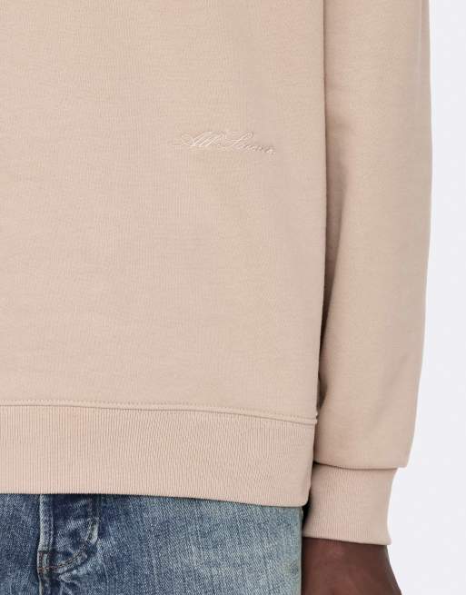 AllSaints Aston sweater met ronde hals in roze, 3 van 7