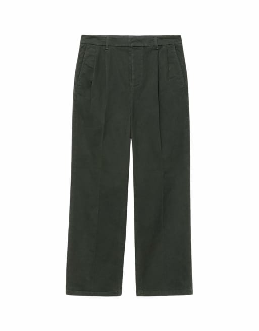 AllSaints Aston weite Chino in Flaschengrün, 2 von 6