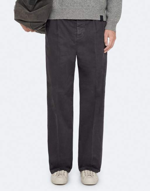 AllSaints Aston Wide-Chino in Anthrazitschwarz, 4 von 6
