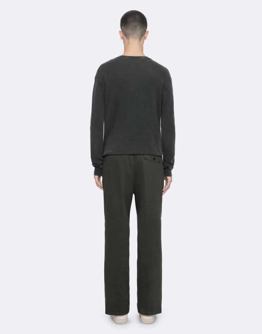 AllSaints Aston wijde chino in flesgroen, 4 van 7
