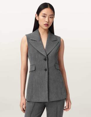 AllSaints - Astra - Weste in Grau