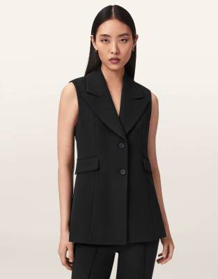 AllSaints - Astra - Weste in Schwarz