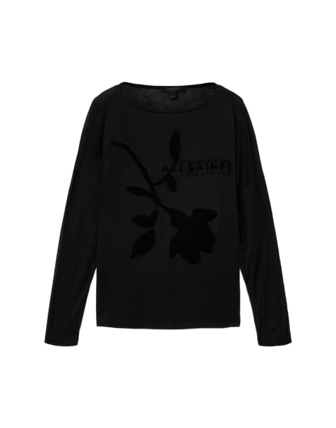 AllSaints Athea Rita T-Shirt in Schwarz - view 1
