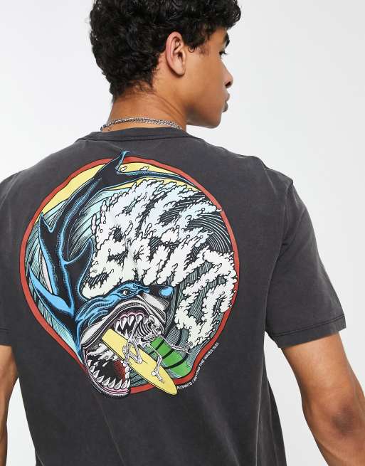 AllSaints attack t-shirt with back print in black 