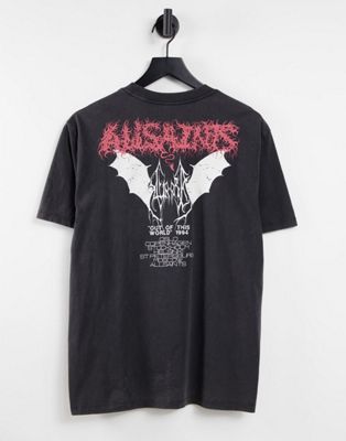 Allsaints aurocide central logo t-shirt in black  - ASOS Price Checker