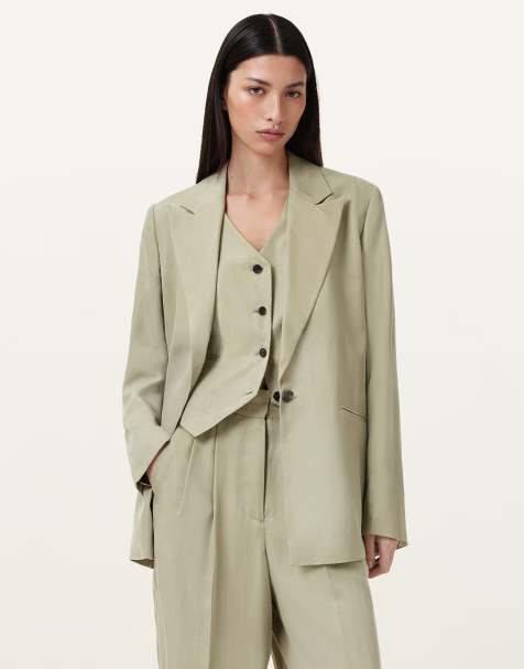 AllSaints - Averie Ten - Blazer - Vert sauge - view 1