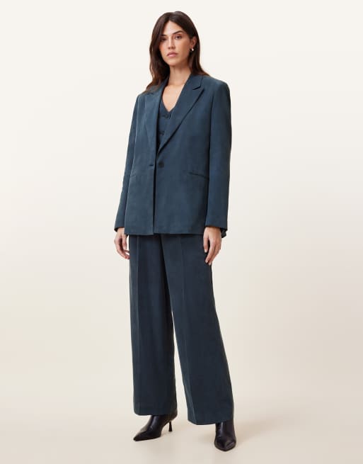 AllSaints - Averie Ten - Broek in bosbessenblauw
