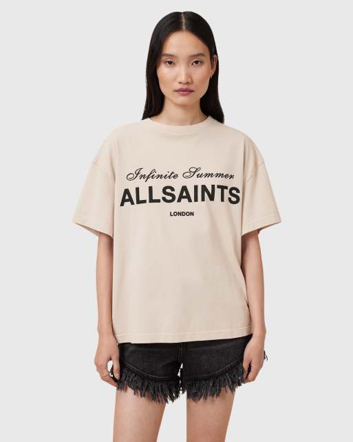 AllSaints – Avri – Grå t-shirt