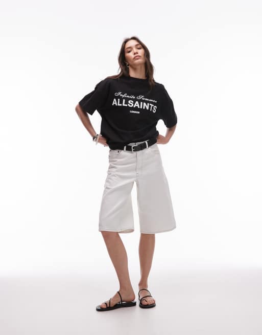 (取寄) オールセインツ レディース アブリ ティー AllSaints women Avri Tee Black Omnium Amphia Hoodie Black | ALLSAINTS