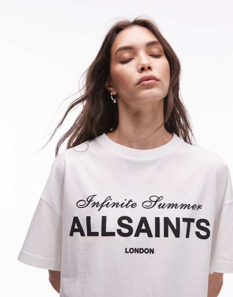 Allsaints avri tee in optic white - view 1