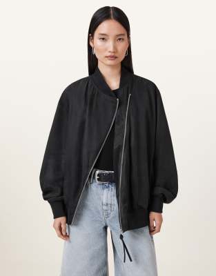 AllSaints - Avril - Bomberjacke in Schwarz