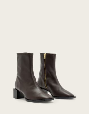 AllSaints - Avril - Stiefel in Braun-Brown