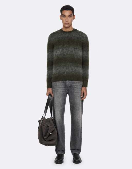 AllSaints Axe trui met ronde hals in groen, 2 van 7