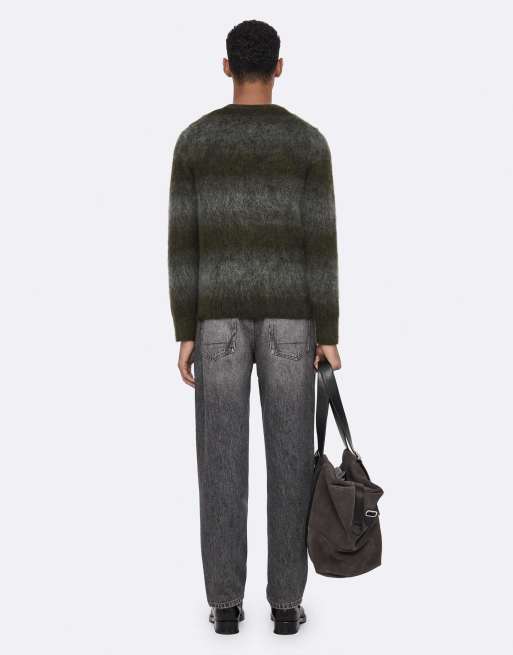 AllSaints Axe trui met ronde hals in groen, 4 van 7
