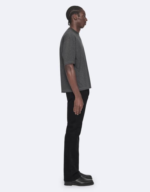 AllSaints Axel Kurzarm-Rundhalsshirt in Grau/Weiß, 6 von 6