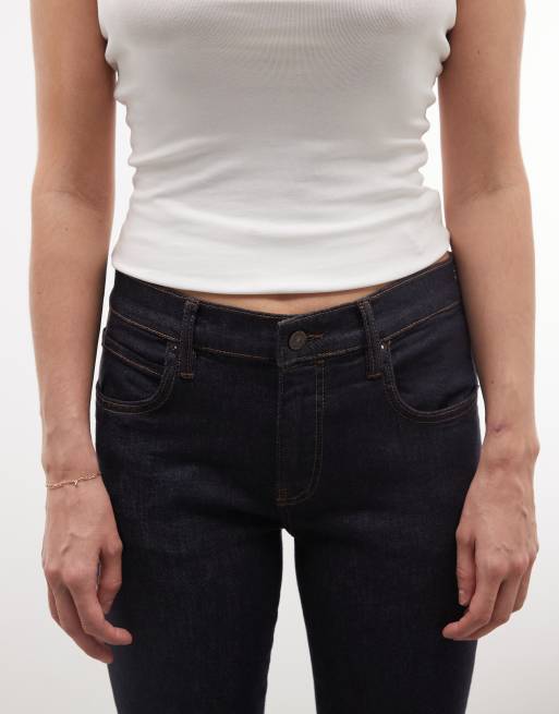 AllSaints Axis geplooide wide-leg denim jeans in zwart, 5 van 5