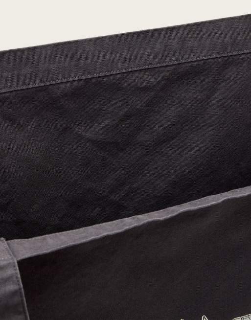 AllSaints Backstage cabas en toile à logo, noir délavé, 4 de 4