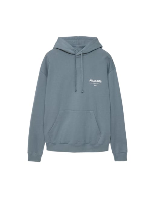 AllSaints – Backstage Oth – Kapuzenpullover in Mondblau, 2 von 6