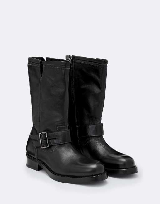AllSaints Bailey blouson style motard noir/gris, 2 de 6