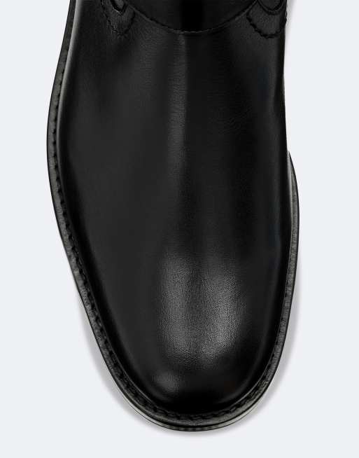 AllSaints Bailey leather buckle boots in black, 3 of 5