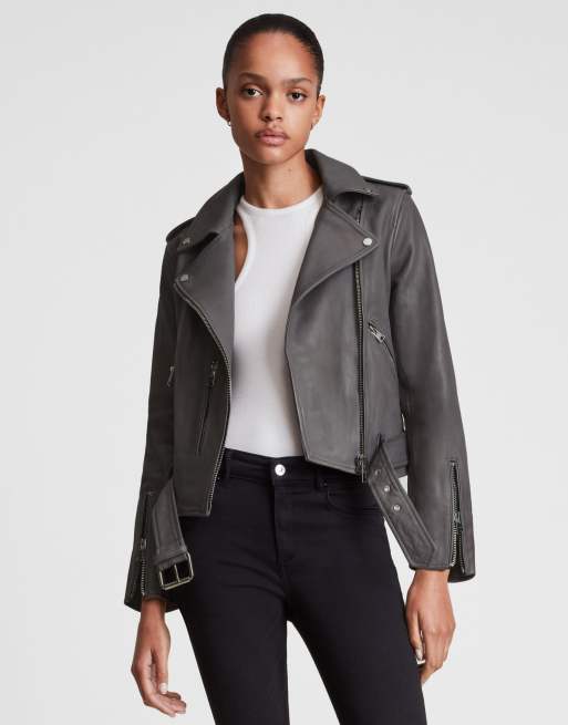 Allsaints leather balfern 2025 biker jacket