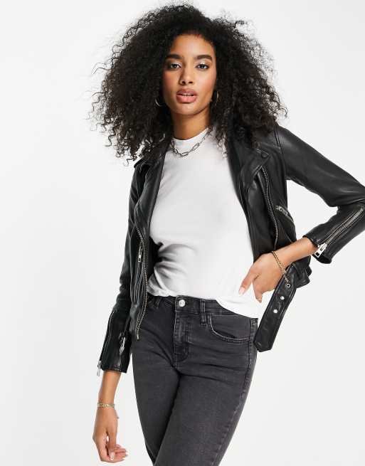 Asos all saints sales leather jacket