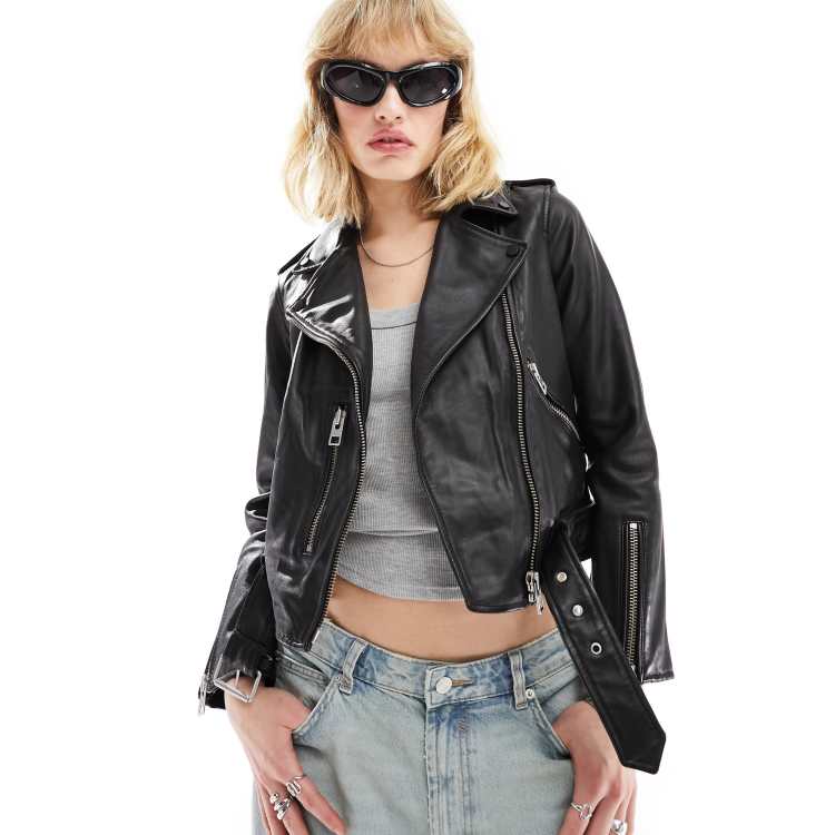 Balfern Leather Biker Jacket Black | ALLSAINTS US